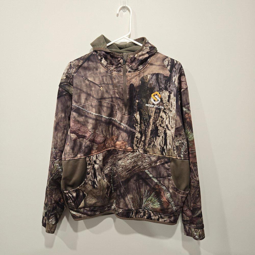 Scent-lok Scentlok Hoodie Sweatshirt Mossy Oak Camo Carbon Alloy Sz Men's Lg